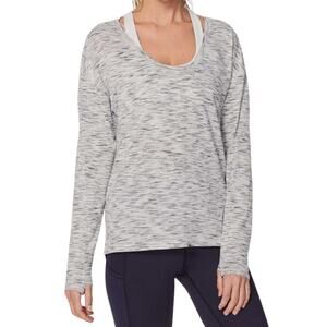 Lululemon Meant To Move Long Sleeve Top Tiger Space Dye Black White Gray Size 8